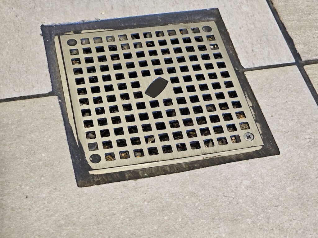 Modern bathroom ceramic tile floor drains Washington, DC