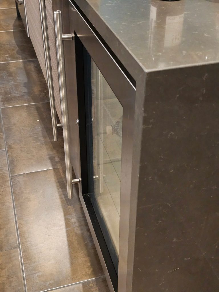 Compact countertop refrigerator offering efficient space-saving design