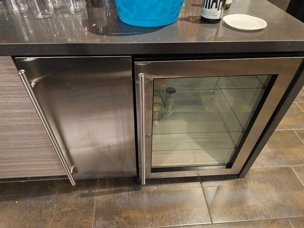 Countertop refrigerators seamlessly integrated under kitchen counters