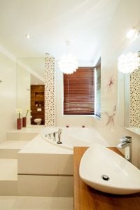 Luxurious Gaithersburg bathroom renovation featuring upgraded fixtures and design by DuPont Kitchen & Bath