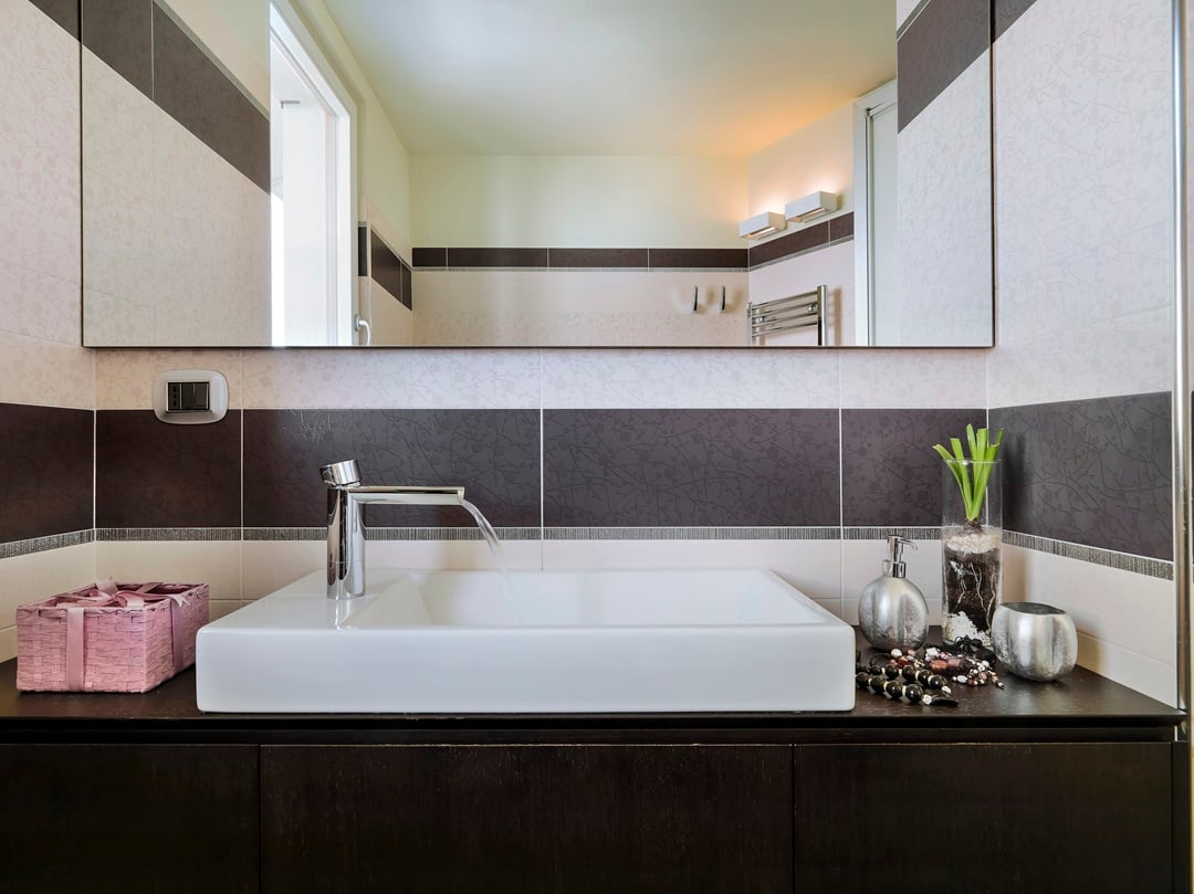 DuPont Kitchen & Bath team completing modern bathroom remodel to increase home value in Gaithersburg MD
