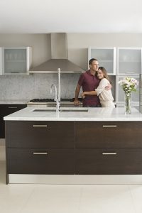 Potomac homeowner exploring green kitchen remodeling ideas with energy-efficient design