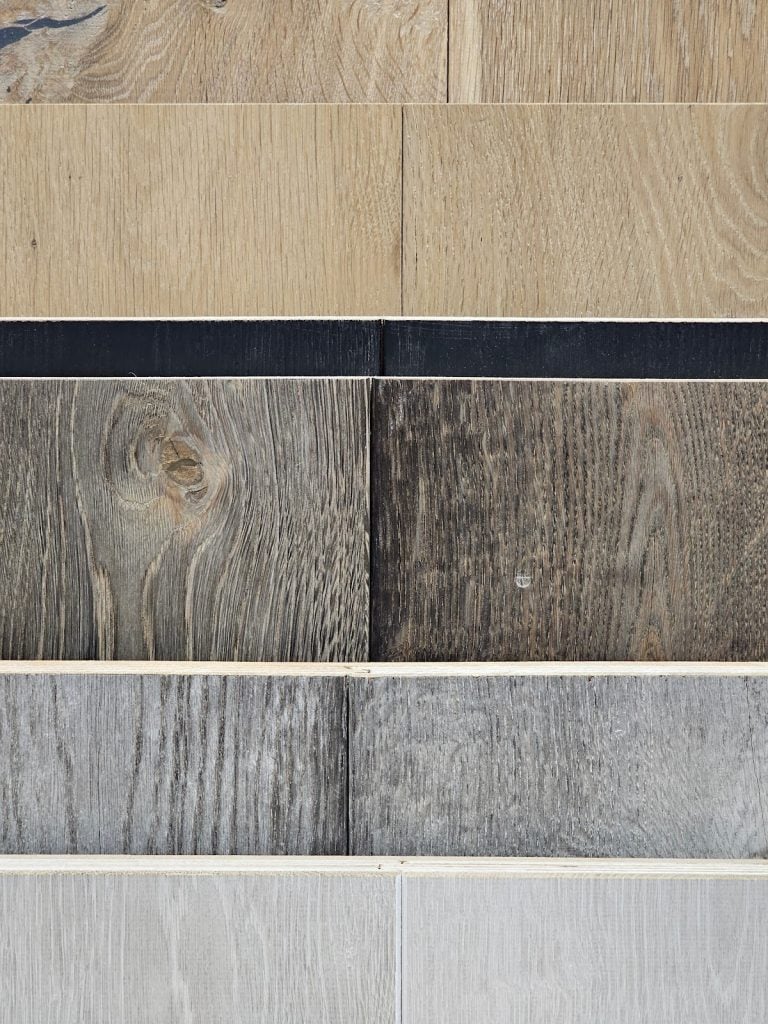 Wood flooring alternative with authentic grain pattern