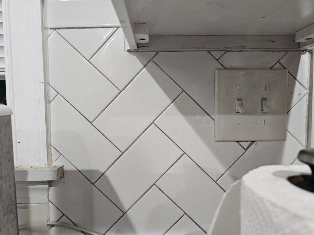 Tile Backsplash on a Herringbone Pattern - Part II