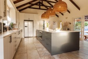 Full kitchen remodel with new layout, cabinetry, and modern appliances