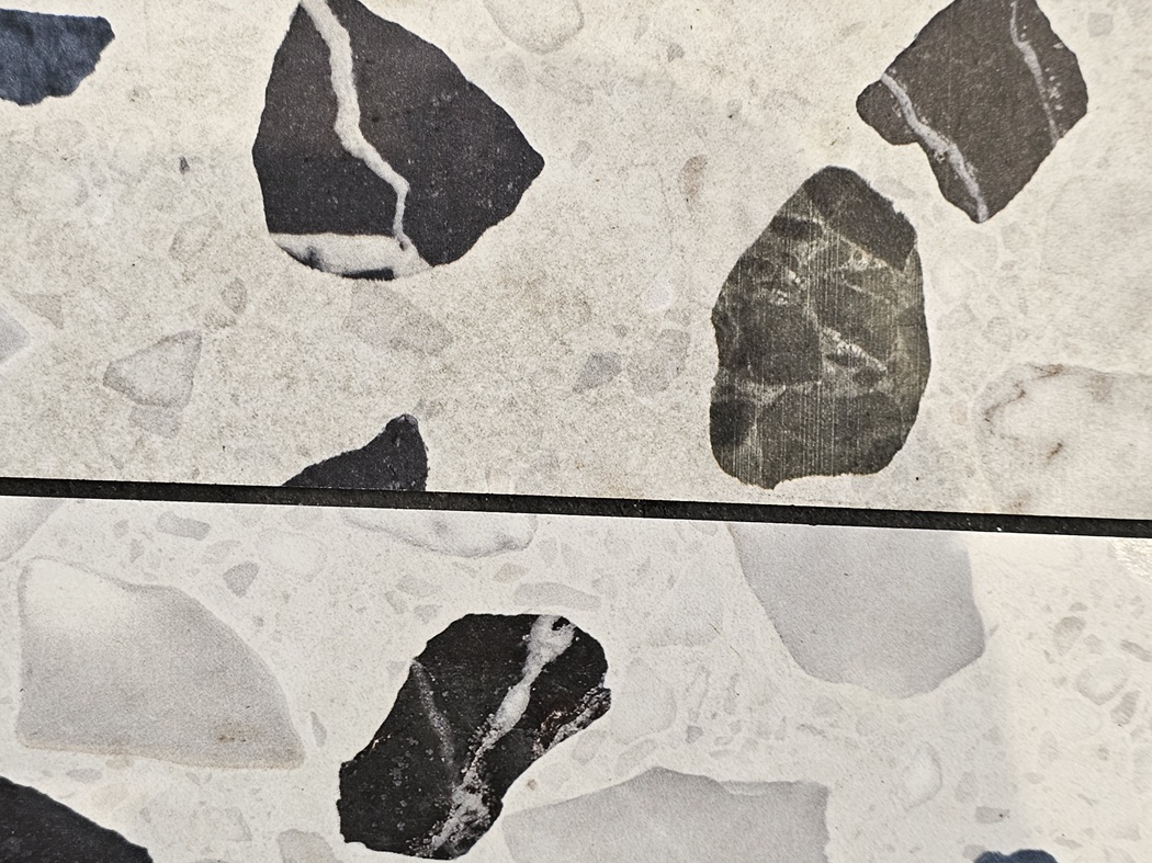 black illustrations are made to look like granite or marble