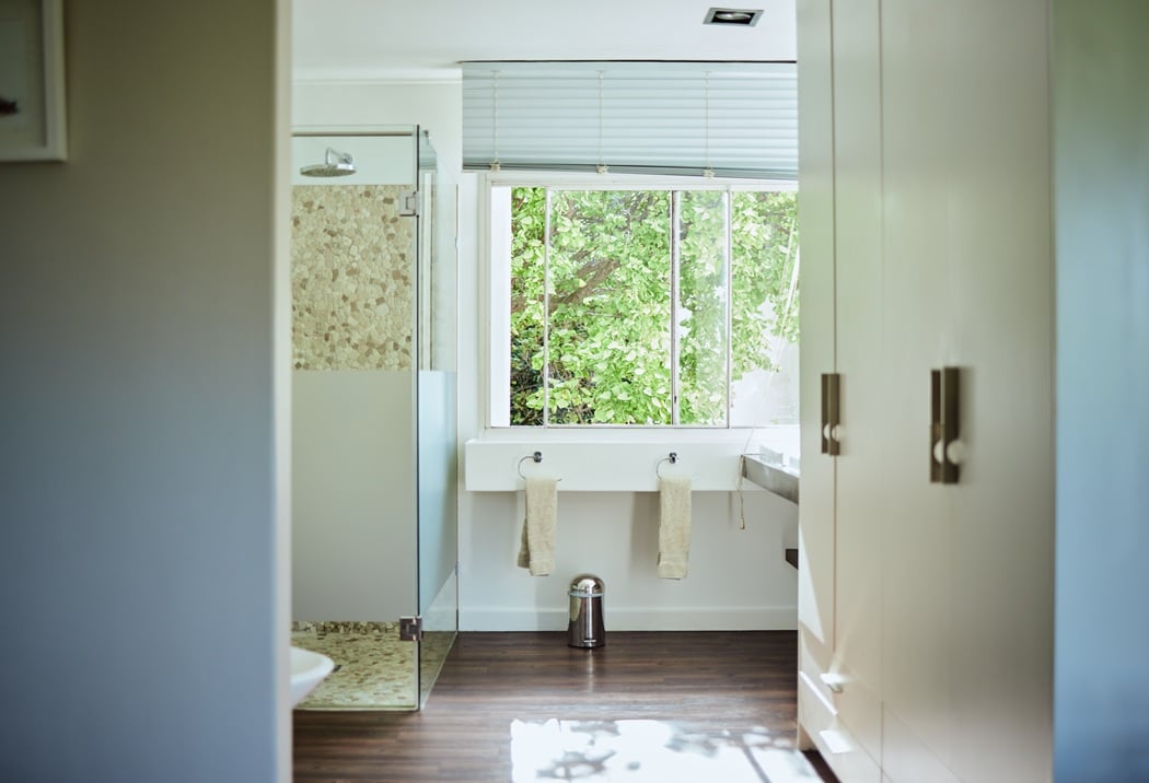 Bathroom remodel in Rockville MD maximizing natural light with large windows