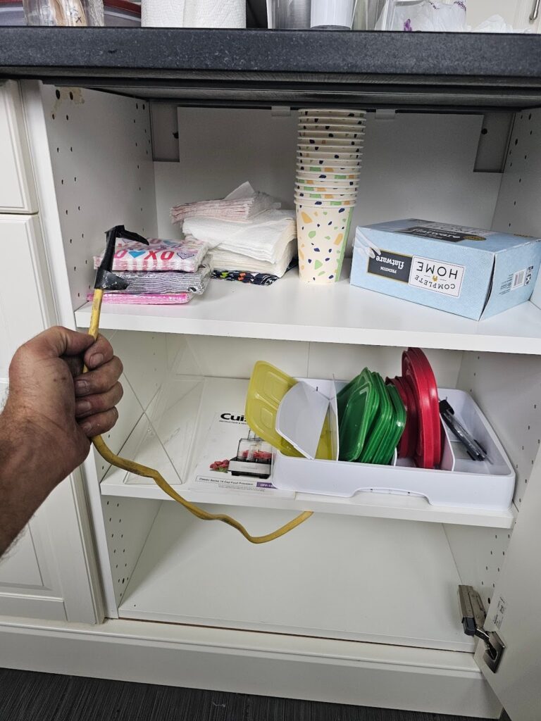 Installed a receptacle underneath the countertop in Washington DC