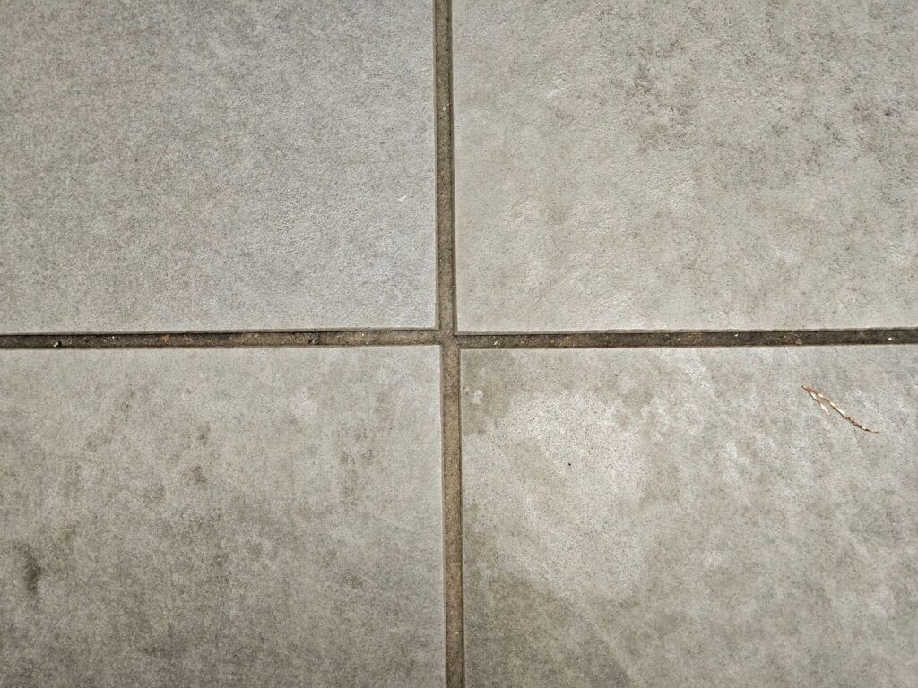 the ceramic tile has a faux texture