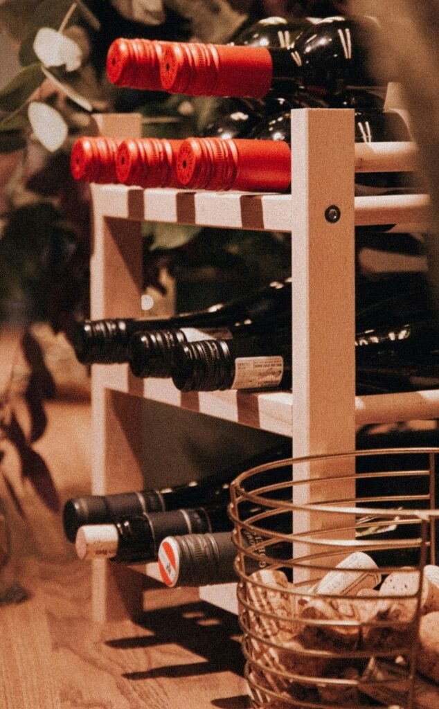 raditional and simple type of countertop wine rack