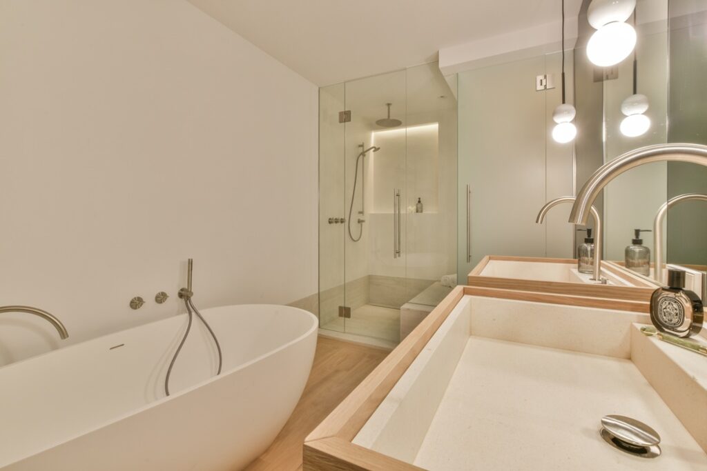 Washington DC bathroom remodeler creating a custom-designed modern bathroom