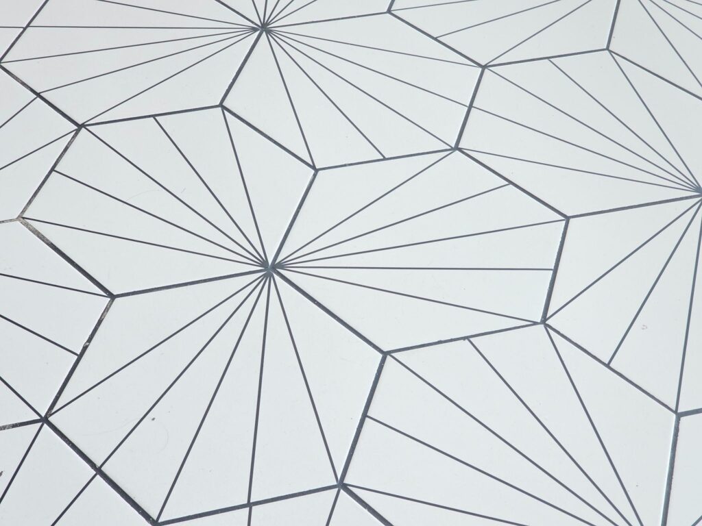 Decorative hex tile design featuring classic Art Deco-inspired shapes