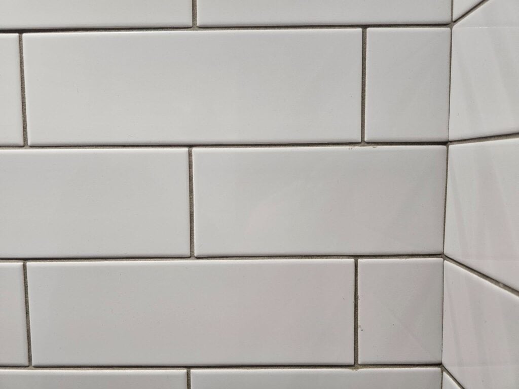 Classic subway tile backsplash in a bathroom shower