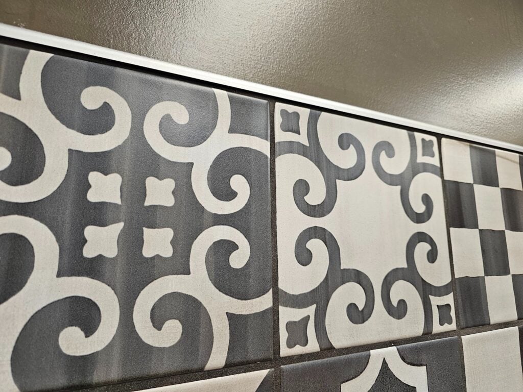 Decorative patchwork encaustic tile replica design